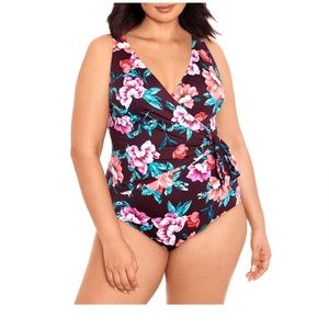 Embrace Your Curves Women's and Women's Plus Celeste Faux Wrap 1PC